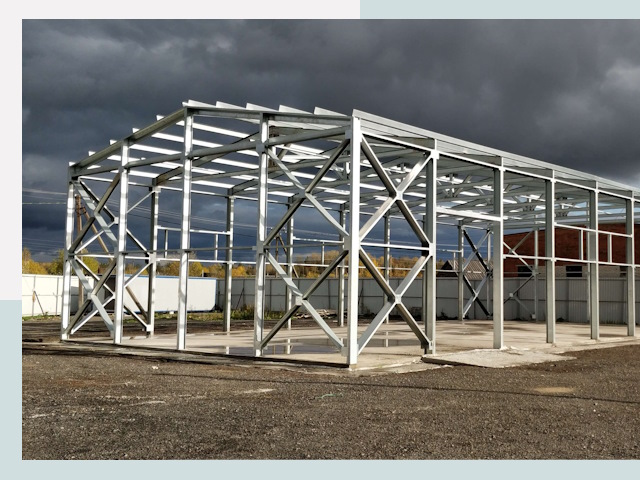 Двускатные ангары в Воркута от 617 руб. за квадрат