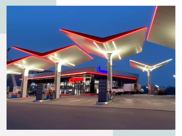 Навесы для АЗС в Воркуте