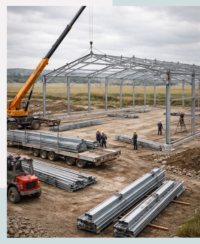 Строительство ангаров для сельхозтехники в Воркуте под ключ