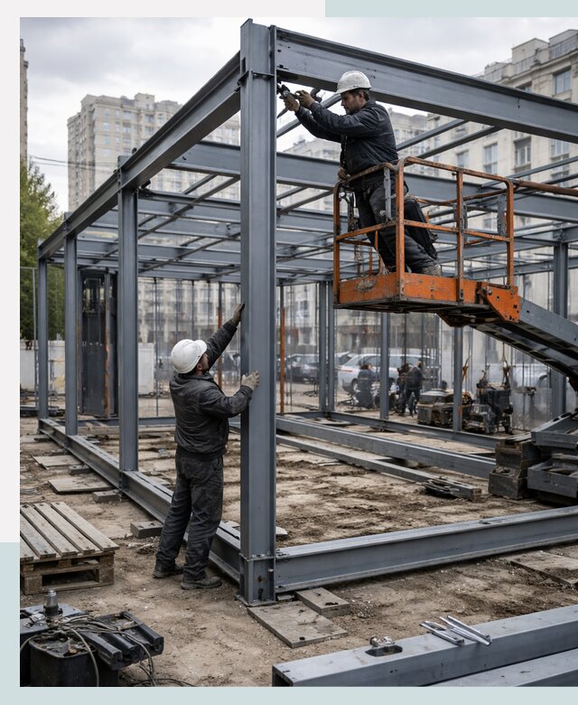 Строительство и монтаж торговых павильонов под ключ в Воркуте